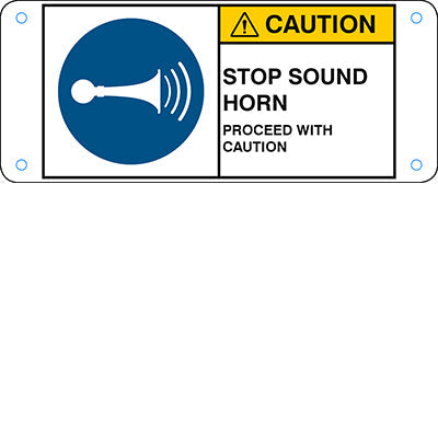 Brady M/M029/En116-Alu05-120X50/1-B ISO Safety Sign - Sound horn 302779