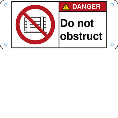 Brady P/P023/En161-Alu05-120X50/1-B ISO Safety Sign - Do not obstruct 302798