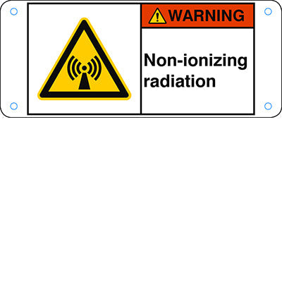 Brady W/W005/En429-Alu05-120X50/1-B ISO Safety Sign - Non-ionizing radiation 302813