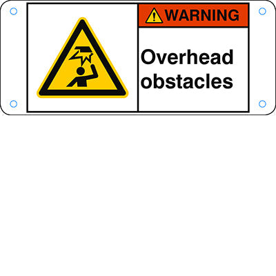 Brady W/W020/En438-Alu05-120X50/1-B ISO Safety Sign- Overhead obstacles 302835