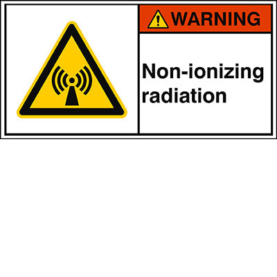 Brady W/W005/En429-Peul-100X50/1-B ISO Safety Sign - Non-ionizing radiation 302911