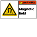 Brady W/W006/En430-Peul-100X50/1-B ISO Safety Sign - Magnetic field 302912