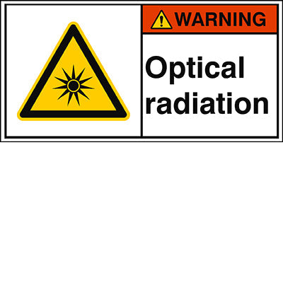 Brady W/W027/En512-Peul-100X50/1-B ISO Safety Sign - Optical radiation 302944