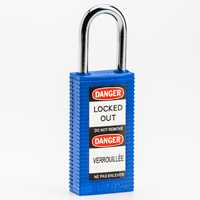 Brady Safety Padlock Lb 38Mm St Sha Kd Blue/6 Safety Padlocks - Long Body 834462