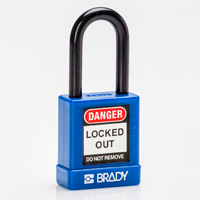 Brady Sfty Secu Padlock 38Mm St Sha Kd Blue/6 Safety Padlocks - Nylon Encased 834468