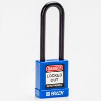 Brady Sfty Secu Padlock 75Mm St Sha Kd Blue/6 Safety Padlocks - Nylon Encased 834474
