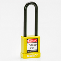 Brady Sfty Secu Padlock 75Mm St Sha Kd Yel/6 Safety Padlocks - Nylon Encased 834477