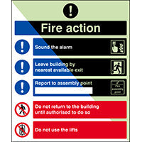 Brady X/X021/En43-Alu-Pholumc-250X300/1-B Glow-in-the-dark safety sign 836300