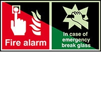 Brady X/X036/En21-Pp-Pholumb-200X100/1-B Glow-in-the-dark safety sign 836318