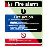 Brady X/X037/En48-Alu-Pholumc-250X300/1-B Glow-in-the-dark safety sign 836320