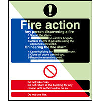 Brady X/X038/En49-Alu-Pholumc-250X300/1-B Glow-in-the-dark safety sign 836323