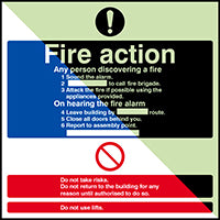 Brady X/X038/En49-Pp-Pholumb-200X200/1-B Glow-in-the-dark safety sign 836324