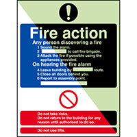 Brady X/X038/En49-Pp-Pholumb-300X400/1-B Glow-in-the-dark safety sign 836326