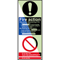 Brady X/X038/En49-Pp-Pholumc-100X250/1-B Glow-in-the-dark safety sign 836327