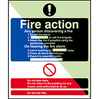 Brady X/X038/En49-Pp-Pholumc-250X300/1-B Glow-in-the-dark safety sign 836328