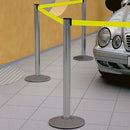 Brady Adapt Fr Barrier Belt 3,7M 804330 Yl Fl Retractable Barrier Belt - 3.5 Metres with Silver Posts 912687