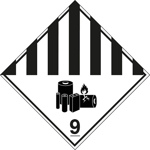 Brady T/Adr9A-Lbm/Nt/Pe/100X100/1 Transport Sign -ADR 9A - Lithium Battery Mark 198518