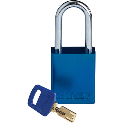 Brady Alu-Blu-38St-Kd SafeKey Padlocks - Aluminium 150287