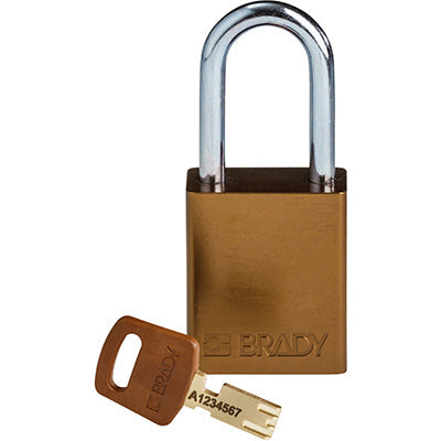 Brady Alu-Brn-38St-Kd SafeKey Padlocks - Aluminium 150286