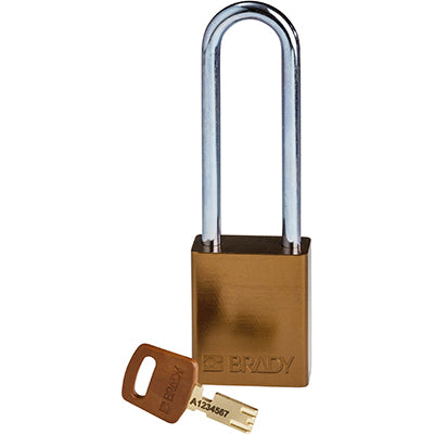 Brady Alu-Brn-76St-Kd SafeKey Padlocks - Aluminium 150284