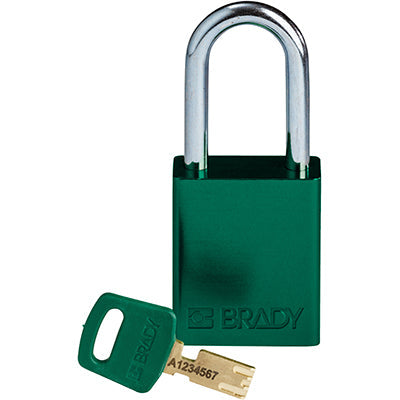 Brady Alu-Grn-38St-Kd SafeKey Padlocks - Aluminium 150264