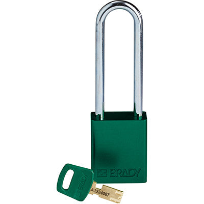 Brady Alu-Grn-76St-Kd SafeKey Padlocks - Aluminium 150360