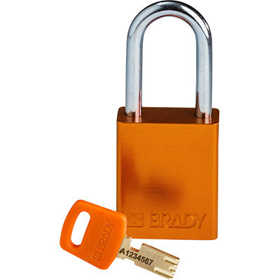 Brady Alu-Org-38St-Kd SafeKey Padlocks - Aluminium 150263