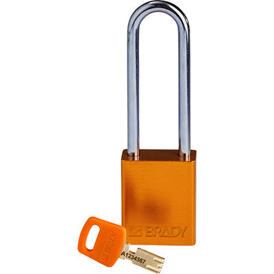 Brady Alu-Org-76St-Kd SafeKey Padlocks - Aluminium 150306