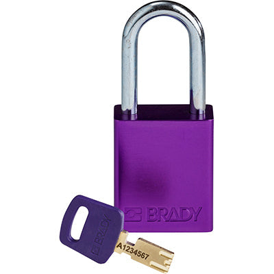 Brady Alu-Prp-38St-Kd SafeKey Padlocks - Aluminium 150333