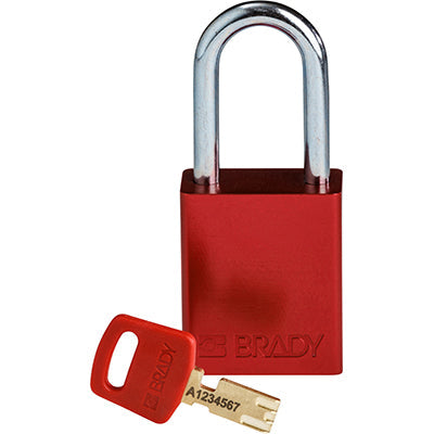 Brady Alu-Red-38St-Kd SafeKey Padlocks - Aluminium 150307