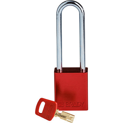 Brady Alu-Red-76St-Kd SafeKey Padlocks - Aluminium 150332