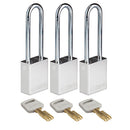 Brady Alu-Slv-76St-Ka3Pk SafeKey Padlocks - Aluminium 150276