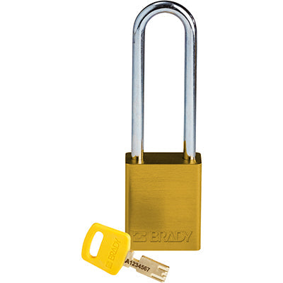 Brady Alu-Ylw-76St-Kd SafeKey Padlocks - Aluminium 150285