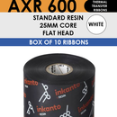 AXR 600W T64223IO Inkanto Thermal Transfer Ribbon 90mm x 300m Outside Wound White Resin