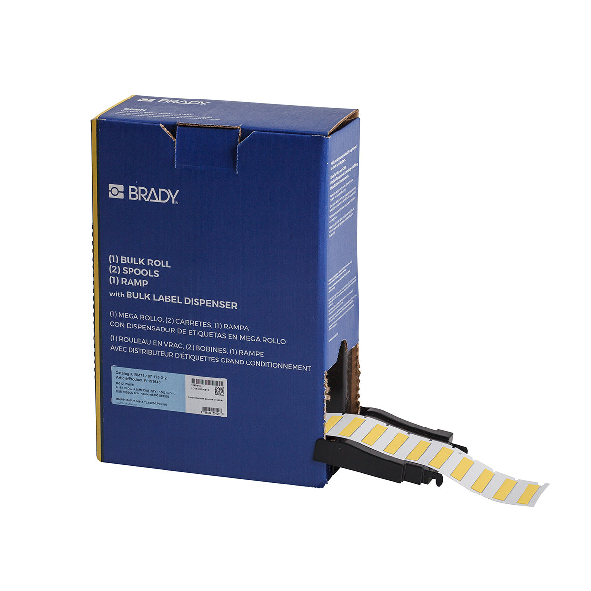 Brady BM-187-175-312-YL PermaSleeve® Commercial Grade Heat-Shrink Labels for M610, M611, BMP61, M710 and BMP71 174442