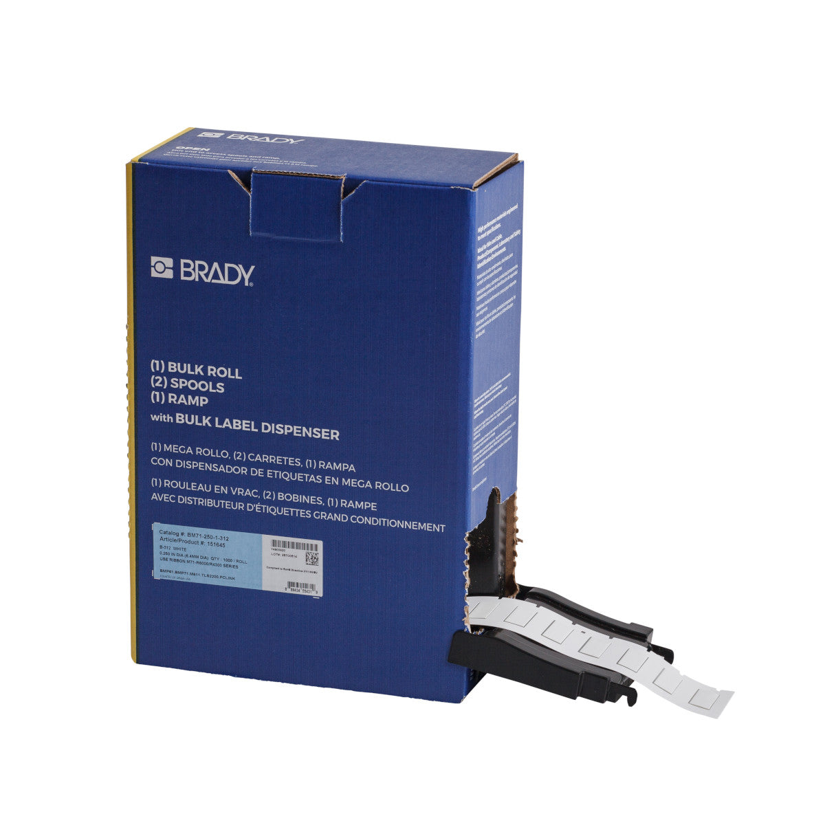 Brady BM-250-1-312 PermaSleeve® Commercial Grade Wire Markers for M610, M611, BMP61, M710 and BMP71 174458