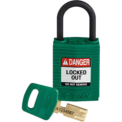 Brady Cpt-Grn-25Pl-Kd SafeKey Padlocks - Compact 150182