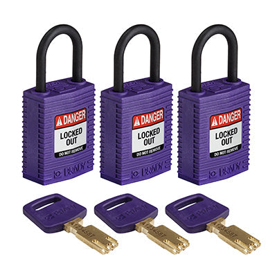 Brady Cpt-Prp-25Pl-Ka3Pk SafeKey Padlocks - Compact 150195