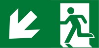 Brady E/A225/E001/Nt-Alu-Pholumc-400X200/1-B Emergency exit (left) - ISO 7010 138960