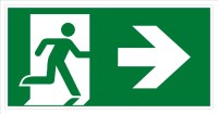 Brady E/E002/A90/Nt-Pp-400X200/1-B Emergency exit (right) - ISO 7010 139240