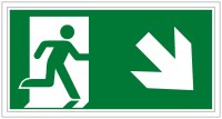 Brady E/E002/A135/Nt-Alu-Pholumc-400X200/1-B Emergency exit (right) - ISO 7010 138962