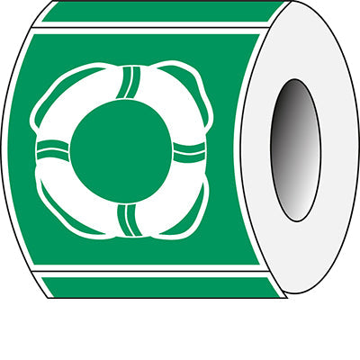 Brady E/E061/Nt/Pe-100X100-250 ISO Safety Sign - Water life-saving equipment 238136