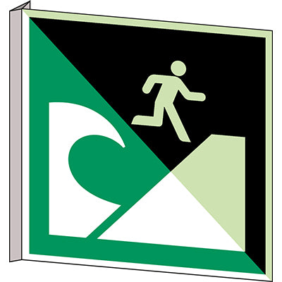 Brady E/E062/Nt/Bipvc-Pholumb-203X203-1 ISO Safety Sign - Tsunami evacutation area 238407