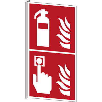 Brady F/F001/F005/Nt-Bipvc-200X400/1-B Fire extinguisher & Fire alarm call point - ISO 7010 139163