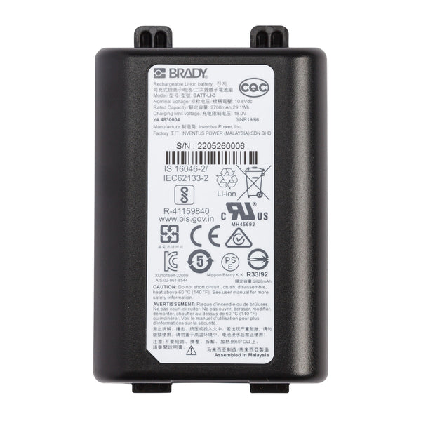 Brady M-LION-BATTERY Rechargeable Lithium-ion Battery for M610/M710 printer 175673