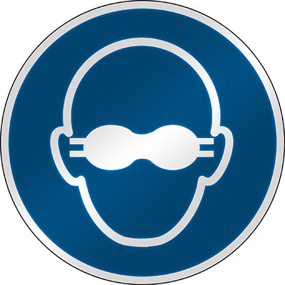 Brady M/M007/Nt/Rfl-Dia395-1 ISO Safety Sign - Wear opaque eye protection 303078