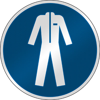 Brady M/M010/Nt/Rfl-Dia395-1 ISO Safety Sign - Wear protective clothing 303093