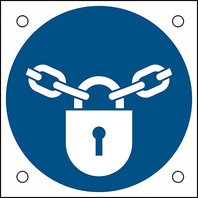 Brady M/M028/Nt/Alu05-50X50-1 ISO Safety Sign - Keep locked 302693