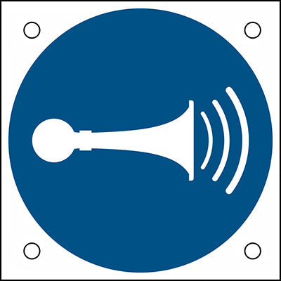 Brady M/M029/Nt/Alu05-50X50-1 ISO Safety Sign - Sound horn 302694