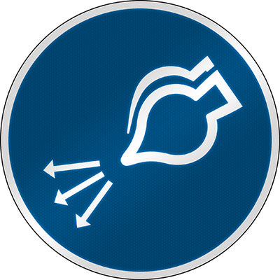 Brady M/M044/Nt/Rfl-Dia395-1 ISO Safety Sign - Start air supply in launch sequence 303263